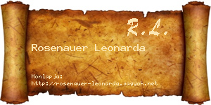 Rosenauer Leonarda névjegykártya